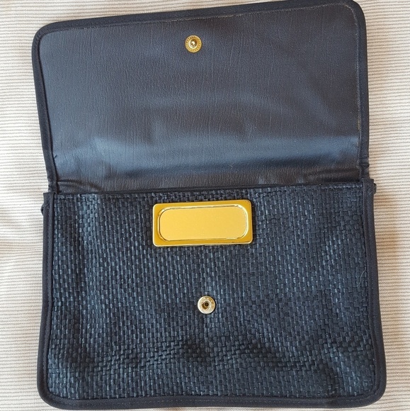 Vintage‎ Black Straw Clutch and Shoulder Bag - Picture 6 of 7